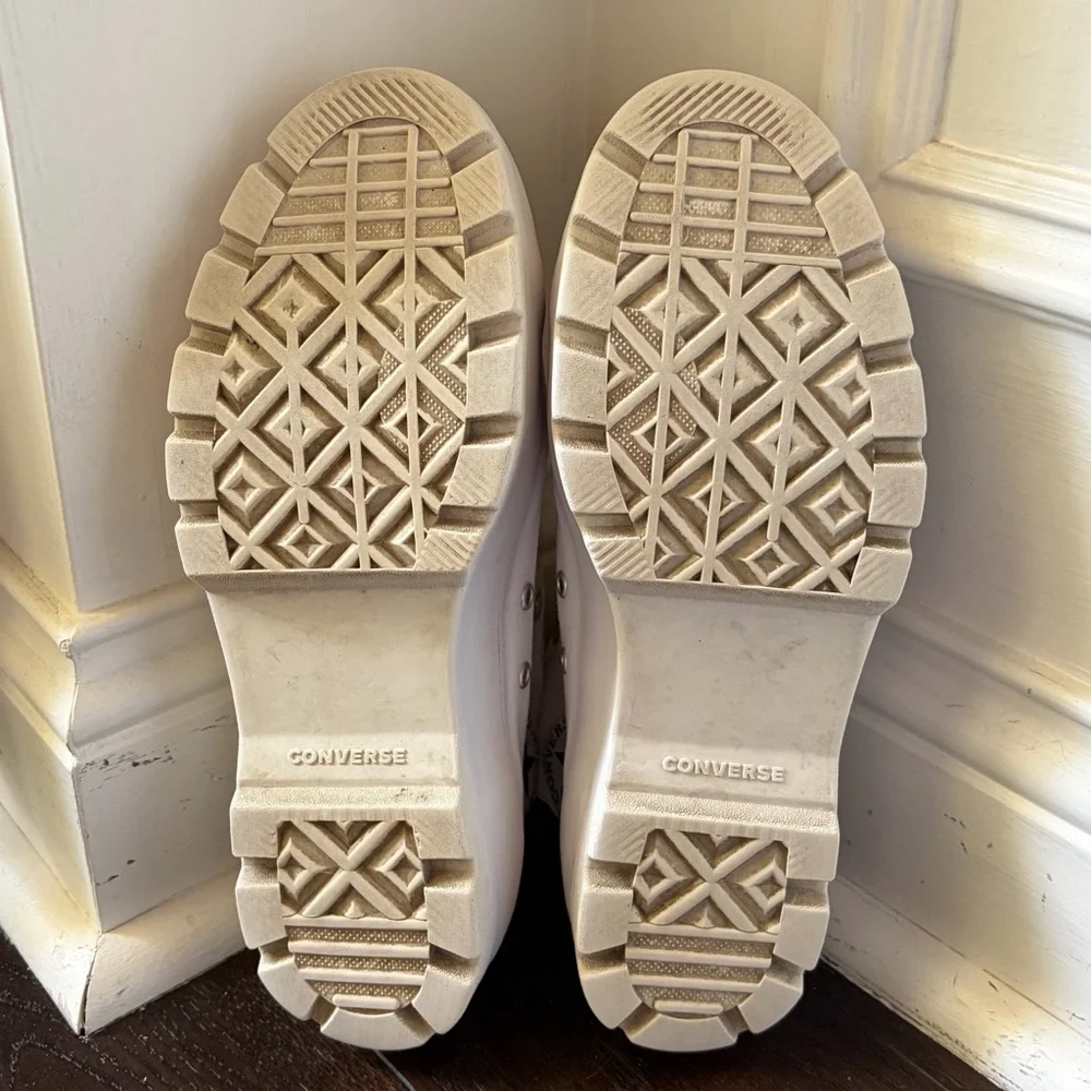 Converse White Platform High-Top Sneakers